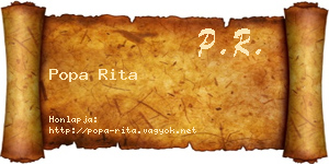 Popa Rita névjegykártya